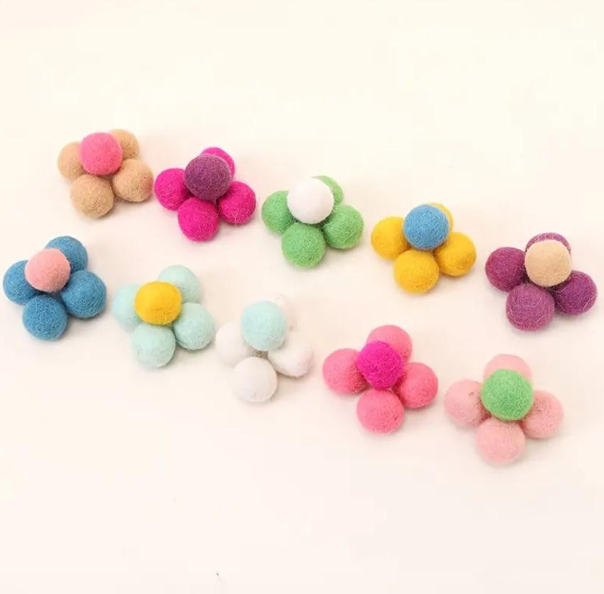 Набор разноцветных шерстяных шариков для творчества 30 шт – Ø 2 см Киев - изображение 3