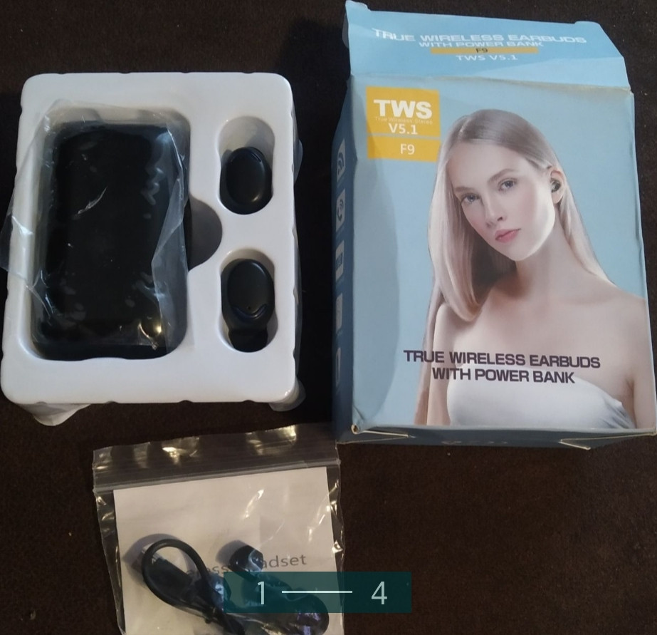 Навушники гарнітура: TWS F9 з Power Bank Харків - фото 1