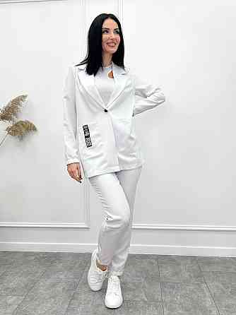 Жіночий повсякденний костюм "Altera" оптом | Батал | Розпродаж моделі Білий, 50-52 Київ