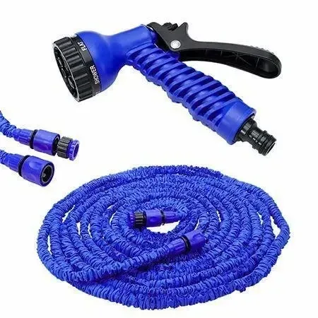 Шланг для поливання розтяжний + пістолет 7 положень Magic Hose 30 метрів (синій) Київ