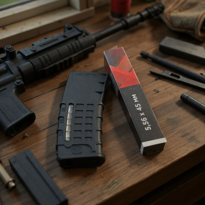 Рожок магазин пластиковый ударопрочный черный 5.56 45 на 30 Киев - изображение 5
