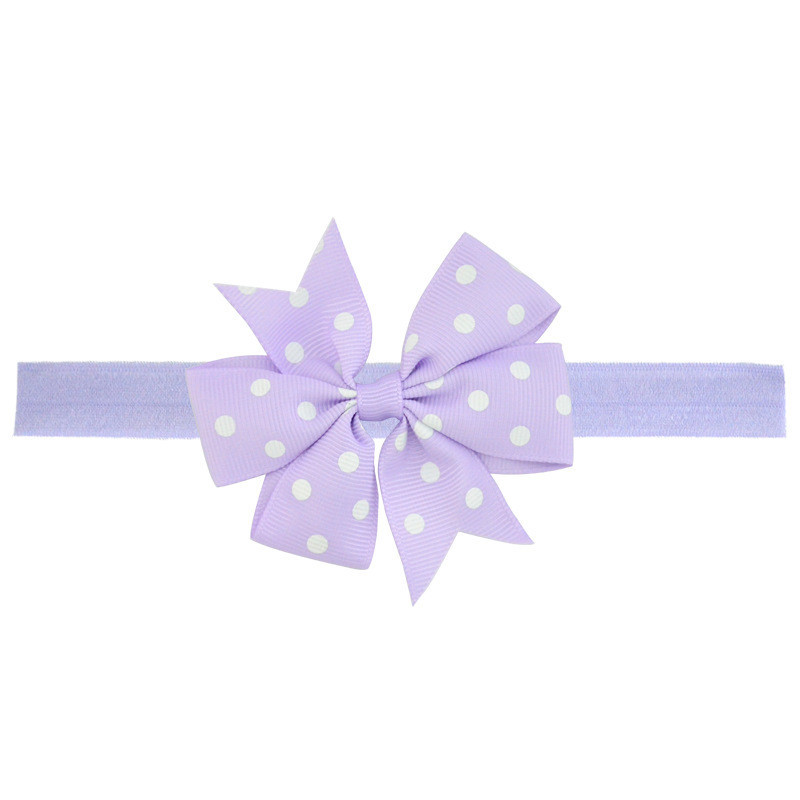 Дитяча пов'язка в горох one size бузковий Київ - фото 1