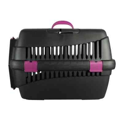 Переноска для тварин SGbox для тварин до 12 кг 60х38х39 см пластик (чорна/мікс) (2700000019030) Вінниця