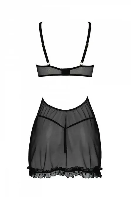 Пеньюар MARINA CHEMISE black L/XL - Passion Львів - фото 4