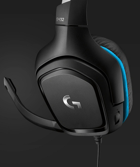 Гарнітура Logitech G432 Black (981-000770) чорний/синій Харьков - изображение 3
