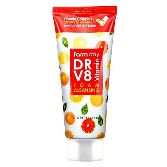 Витаминная очищающая пенка DR.V8 Vitamin Foam Cleansing FarmStay 100 мл Киев