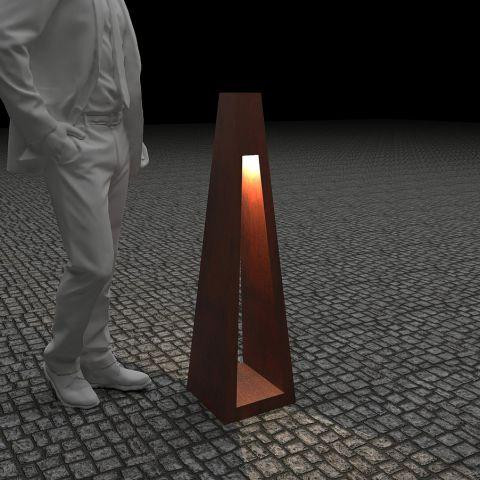 Ліхтар тумба із зовнішнім освітленням Quan, високий, коричневий QN94510 Код: 007968 Рівне - фото 2