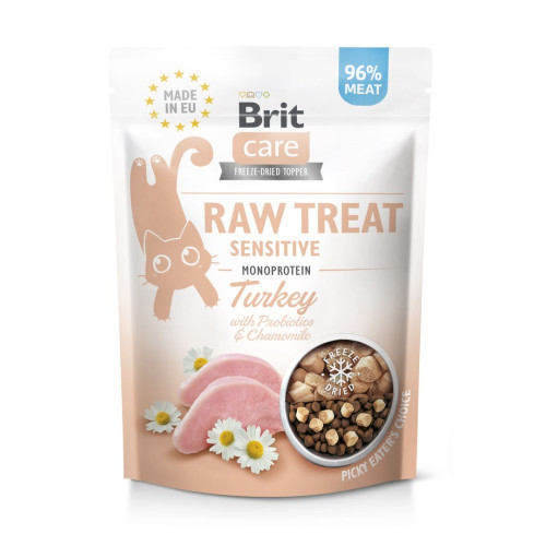 Ласощі Brit Raw Treat Freeze-dried Sensitive д/котів з чутливим травленням індичка 40 г Київ - фото 1