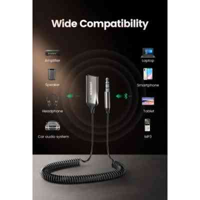 FM модулятор Ugreen Bluetooth 5.0 Aux with mic CM309 UGREEN Black (70601) Винница