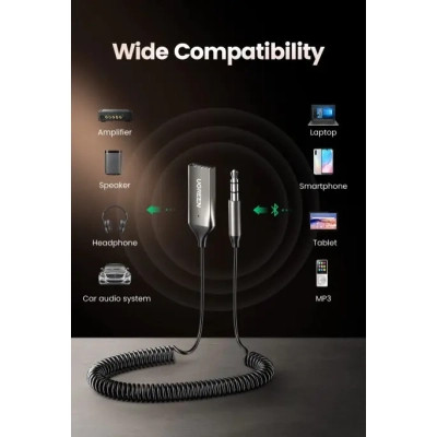 FM модулятор Ugreen Bluetooth 5.0 Aux with mic CM309 UGREEN Black (70601) Винница - изображение 4