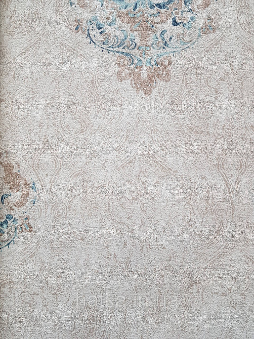 Обои винил на флизелине горячего тиснения DU&KA  Voyage1.06х10 вензеля фон восточный рисунок светло коричневые Киев - изображение 1