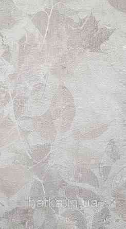 Шпалери вінілові на флізеліні Grandeco Time метрові квіти листя бежеві коричневі білі Київ