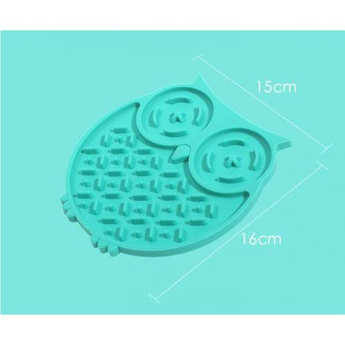 Коврик-кормушка WahoPet licky mat сова силиконовый, зеленый Винница - изображение 2