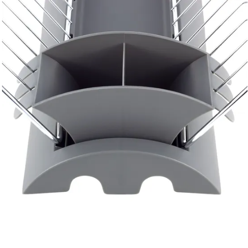 Сушарка для посуду 41,5*25,5*11,5см з піддоном хромована сталь сірий 0769A KAMILLE Житомир - фото 8