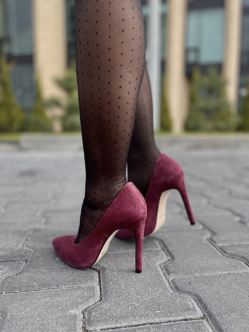 Nivelle Туфлі жіночі NIVELLE бордові натуральна замша каблук 11 см 35р.37р. (5249) Коломия - фото 6