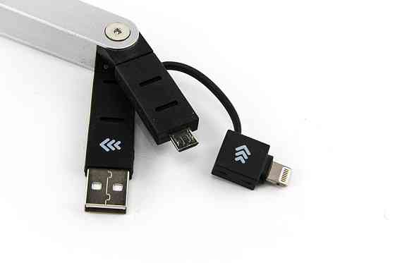 Брелок-адаптер Troika Walker USB MicroUSB металл Серый Киев