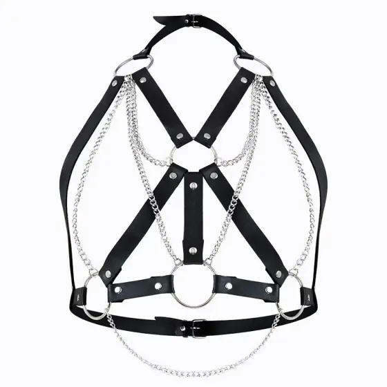 Портупея жіноча Art of Sex - Aiden Leather harness, Чорна L-2XL Львов