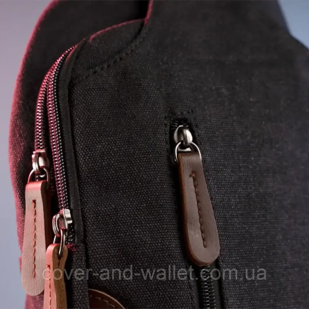 Удобная мужская сумка слинг через плечо из качесвенного текстиля Puos Киев - изображение 10