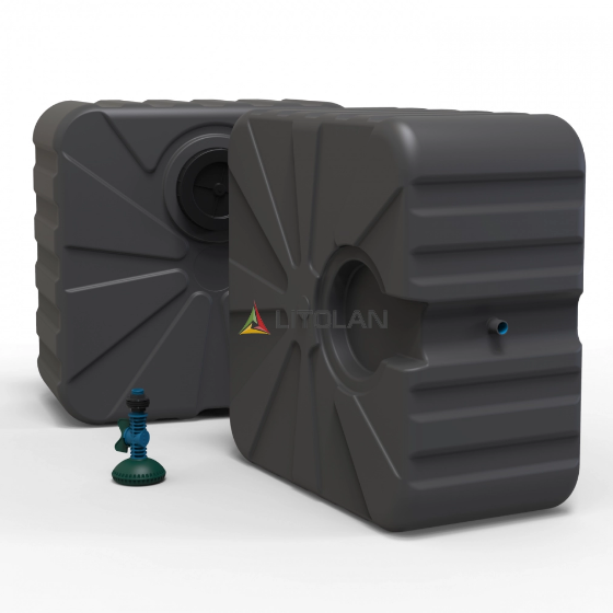 Душ літній 100л 600*600*350мм 2 шари чорний LITOLAN Житомир - изображение 4