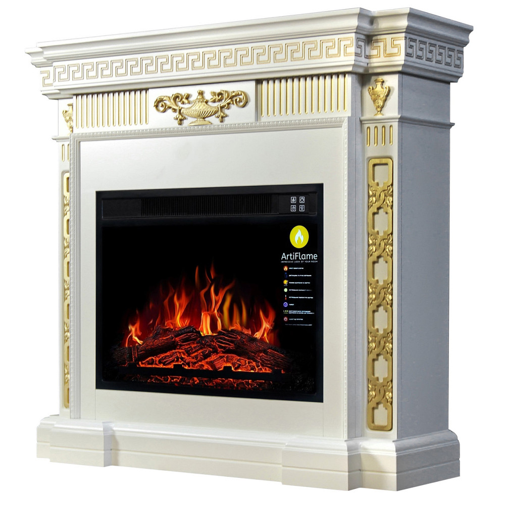 Камінокомплект ArtiFlame GREECE AF23S БІЛИЙ ВАНІЛЬ (зі звуком) Київ - фото 2