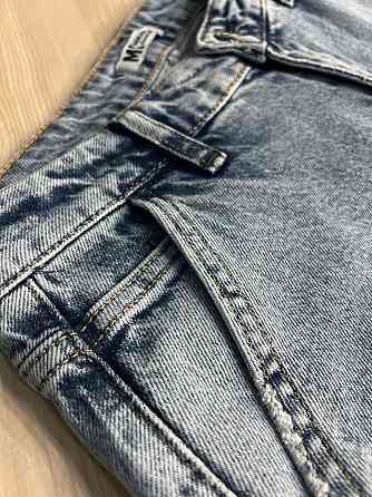 Джинси жіночі Mikaletta 9505 SKATER BALON jeans широкий крій банани косі кишені блакитні, блакитний, 28, 28, 80 см, 120 см Київ