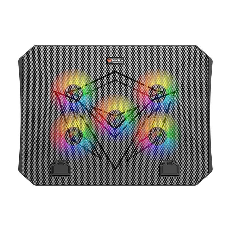 Підставка-кулер для ноутбука MeeTion CoolingPad CP3030 з RGB-підсвіткою, чорний Вінниця - фото 4