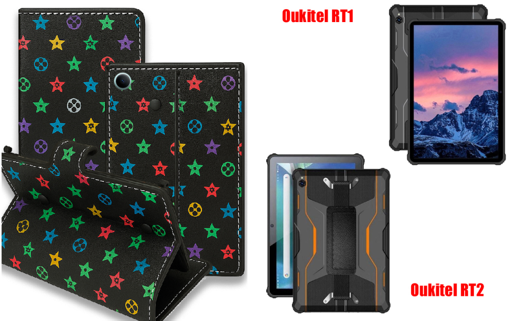 Книжка-трансформер для планшета Oukitel Rt1, Oukitel Rt2, колір Black Lyi Black Київ - фото 1