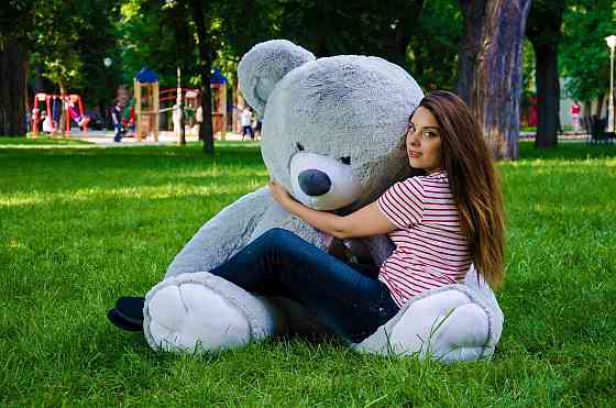 М'яка  іграшка подарунок на 8 березня плюшевий ведмедик Томии 180 см Сірий Тернопіль