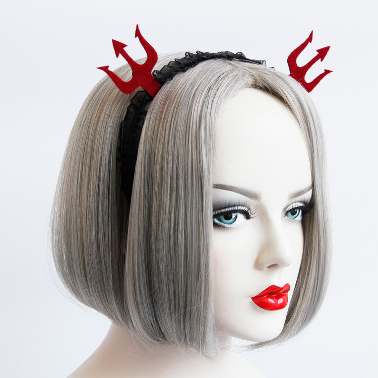 Обруч на Хэллоуин с рожками one size черно-красный Киев - изображение 3