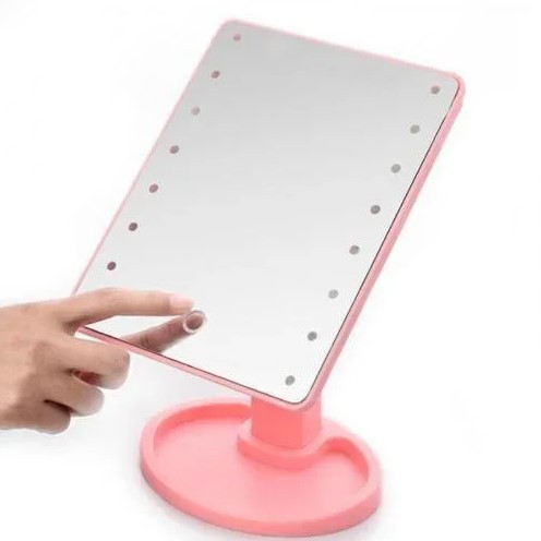 Столикове дзеркало з підсвіткою Large 16 LED Mirror 5308, рожеве. Вінниця - фото 4