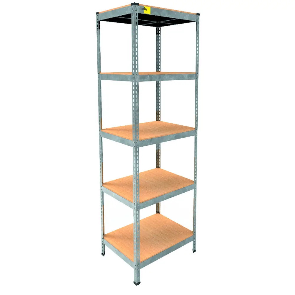 Металевий стелаж Emby Light Series (розмір 2100х600x450мм) 5 полиць ДСП до 100кг Оцинкований Вінниця - фото 1