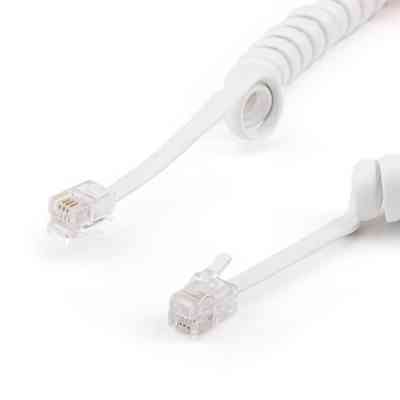 Кабель телефонний Atcom телефонный спиральный 2м RJ9 (17319) Вінниця