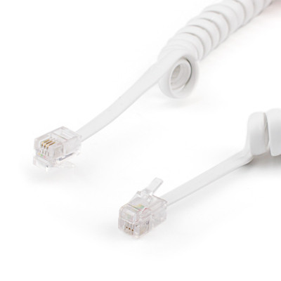 Кабель телефонний Atcom телефонный спиральный 2м RJ9 (17319) Вінниця - фото 2