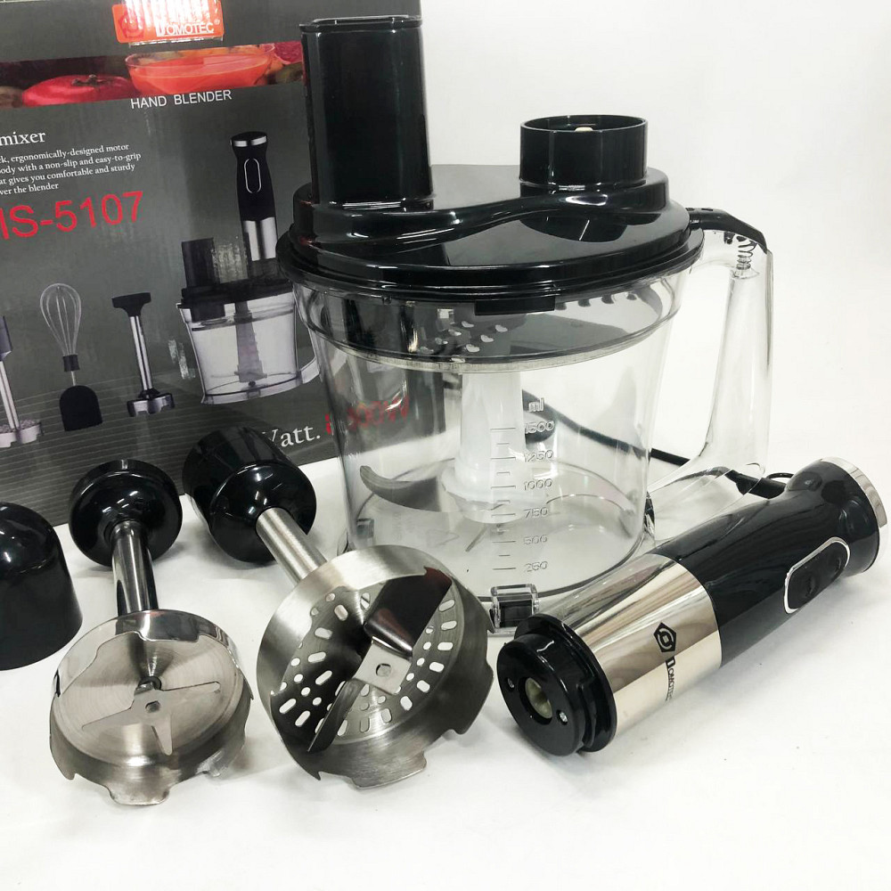 Блендер з подрібнювачем зручний для кухні Domotec, Кухонний електричний подрібнювач-блендер SX-54 Львів - фото 3