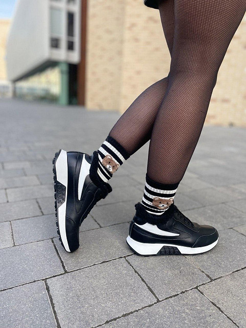 Ditas Кроссовки женские DITAS черный/белый натуральная кожа+замша зима 38р.39р.40р. (5312) Коломия - фото 4