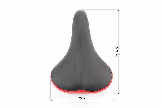 Сидіння MTB 255x180мм, чорно-червоне AVY-6753 Киев