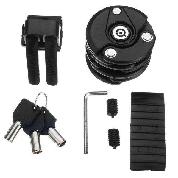 Складаний протиугінний замок для велосипеда Bikight Сталева ланцюг Київ - фото 6