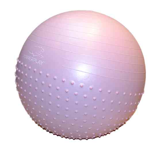 М'яч для фітнесу (фітбол) напівмасажний PowerPlay 4003 Ø65 cm Gymball  Ліловий + помпа Луцьк