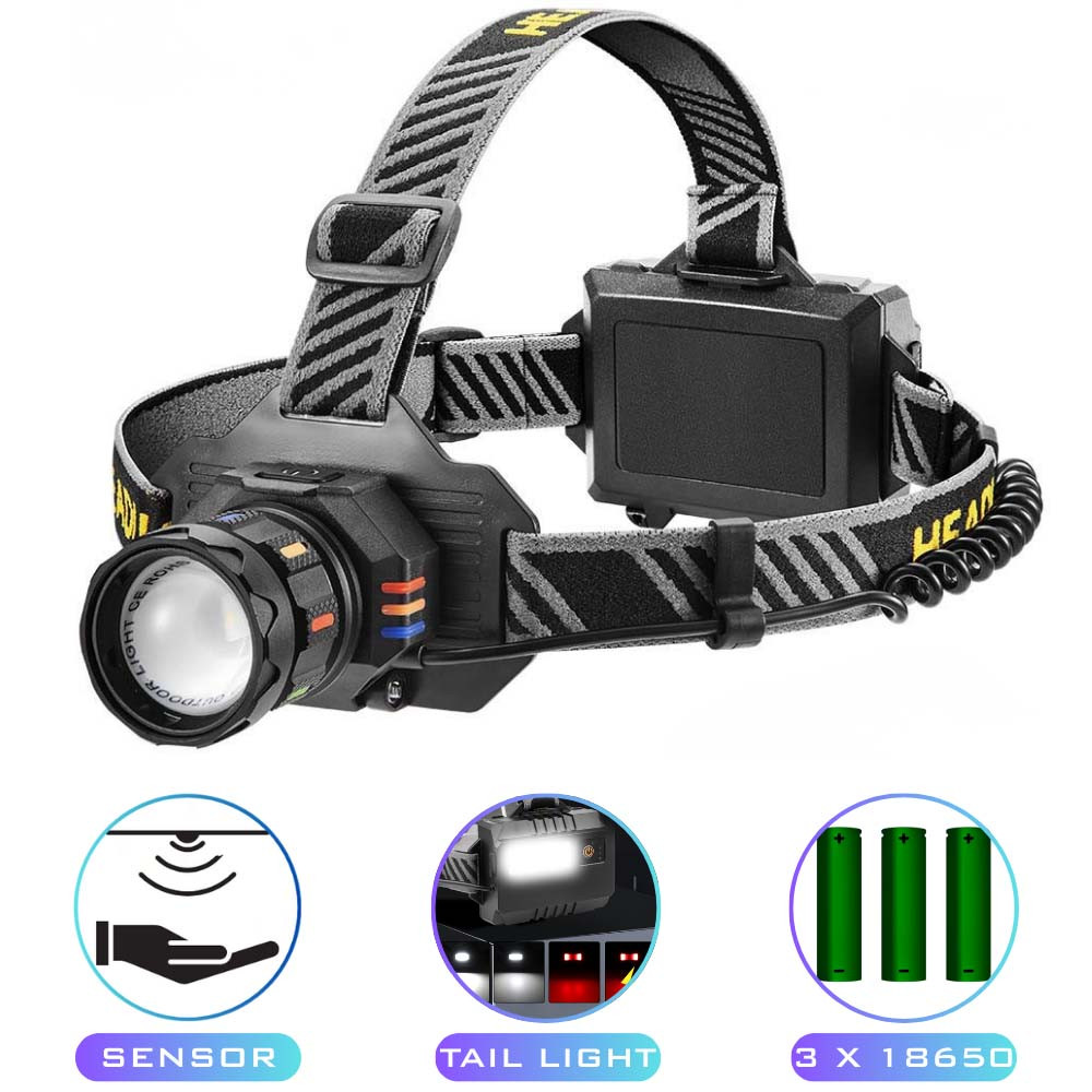 Ліхтар налобний BL-T701A-TG 3x18650 HL-20 Львів - фото 1