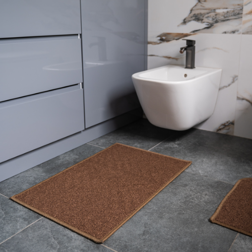 Набір килимків для ванної 2шт: 44*70см+44*40см U-виріз Little коричневий Дариана Житомир - фото 4