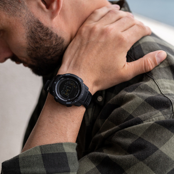 Часы мужские водостойкие тактические North Edge Mars Pro Black 5BAR Черный Винница - изображение 8