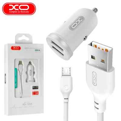 Зарядний пристрій XO 2xUSB 2.1A + cable USB to Micro 5P white (TZ08-M-WH) Вінниця