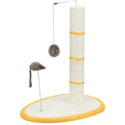 Дряпка-стовпчик Trixie для котів з іграшкою на мотузці та мишкою на пружині сизаль/плюш 40х30х50 см Київ - фото 2