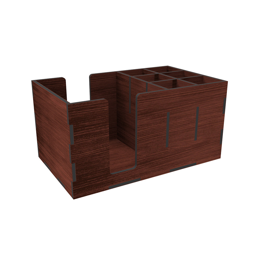 Органайзер EKOSTAR дерев'яний червоно-коричневий 240х145х120 мм Київ - фото 2