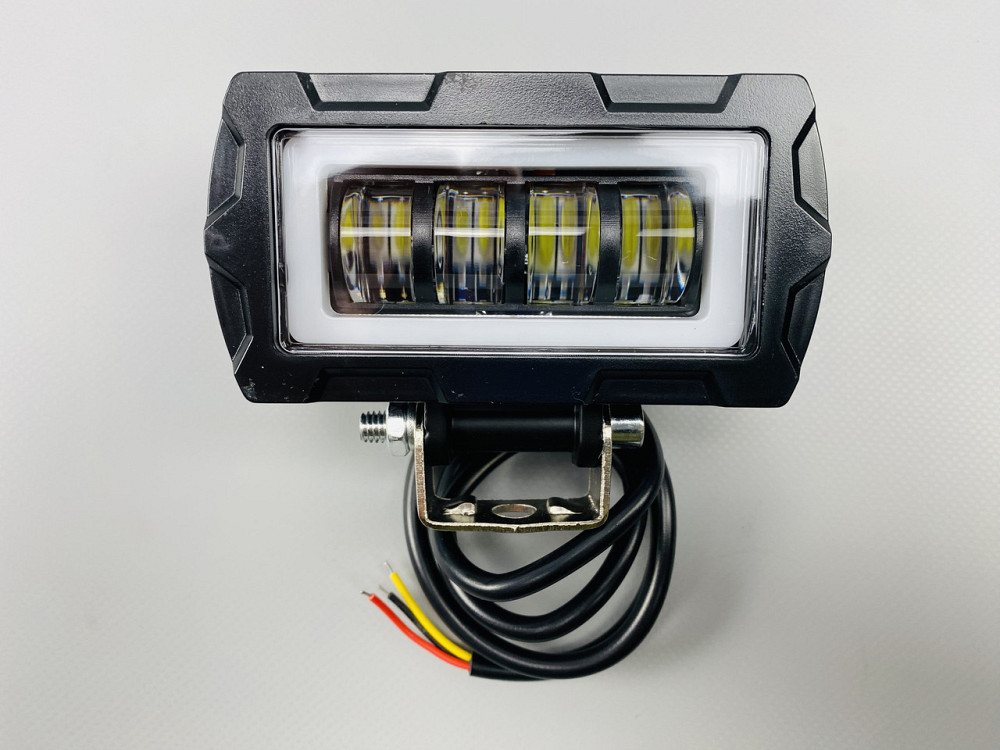 Фара LED прямокутна 6 Led діодів 3D лінза 9-32V 6000К, IP67 світлодіодна протитуманна фара Мукачево - фото 5