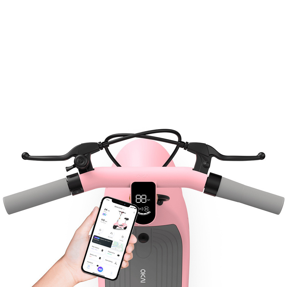 Електросамокат з сидінням OKAI Ceetle PRO EA10C Pink 10', 350(900)W, 25Km / h, 10.4Ah, 55Km, 20%, NFC, App.29kg Одеса - фото 10