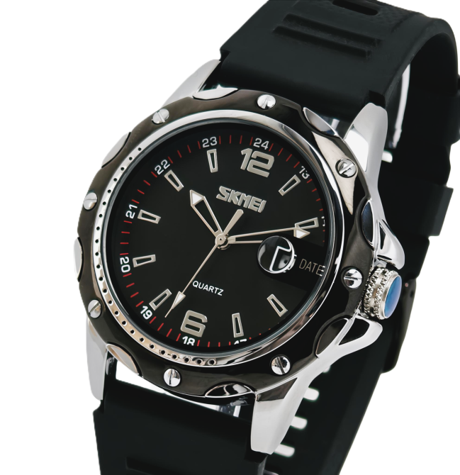 Часы мужские наручные Skmei Robby Elastic Black (2 ремешка) Винница - изображение 12