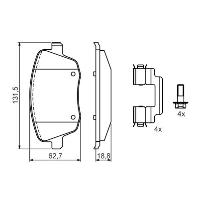 Тормозные колодки Bosch 0 986 424 829 Винница - изображение 2