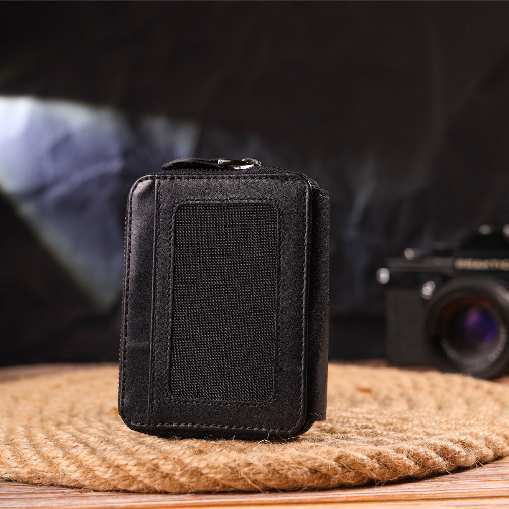 Красивое портмоне из натуральной галдкой кожи CANPELLINI 21492 Черное Киев - изображение 2