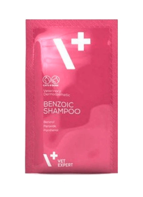 Шампунь для собак і кішок Vet Expert Benzoic Shampoo (Вет Експерт) антибактеріальний для жирної шкіри 20 шт х 15 мл Запоріжжя - фото 1